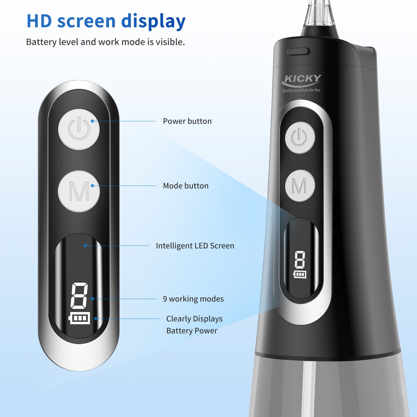 Power Water Flosser 300mL Water Tank Kicky K708Pro