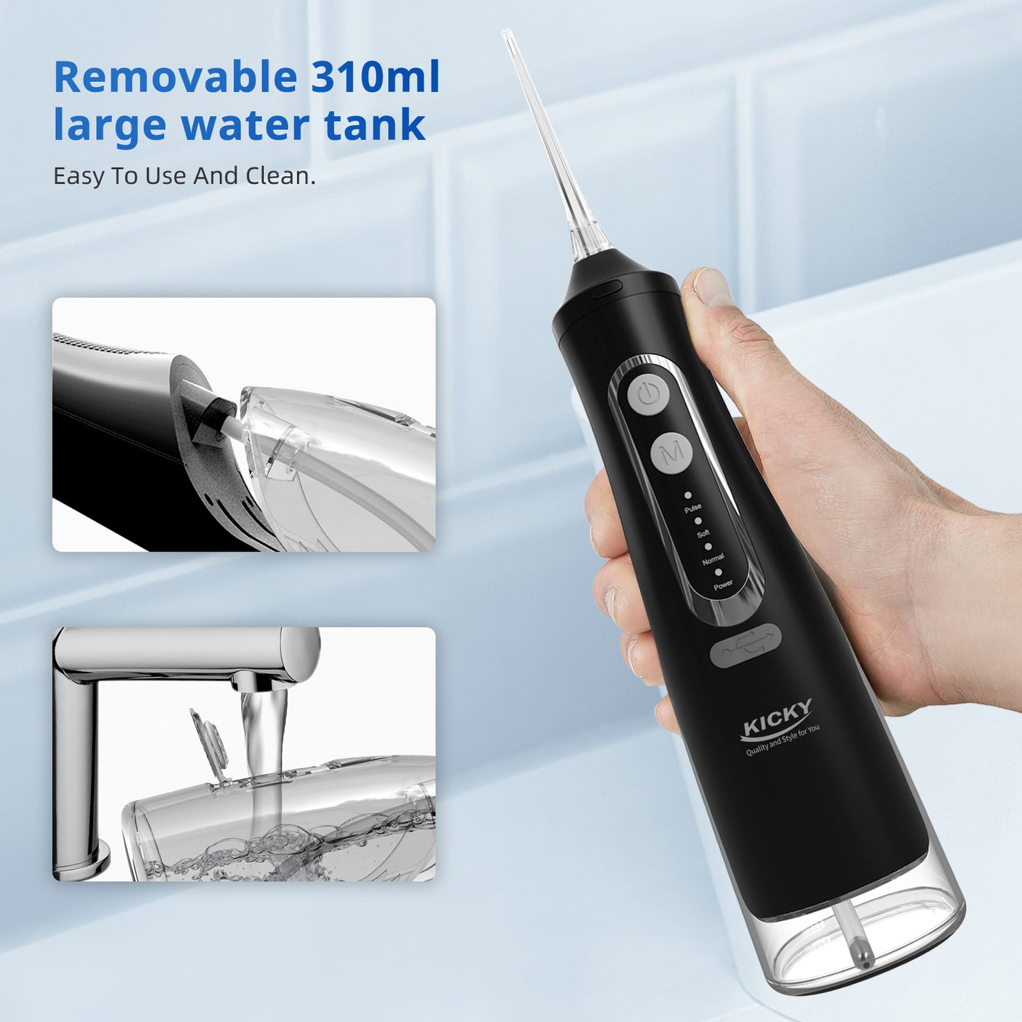 Power Water Flosser 310mL Water Tank Kicky K789 - Oral Care Essential