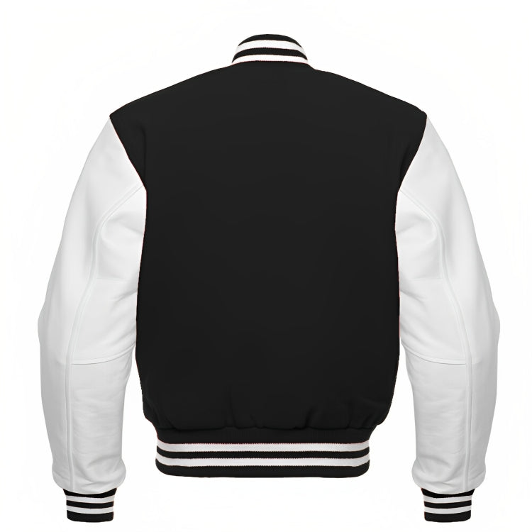 Black Wool/White Leather