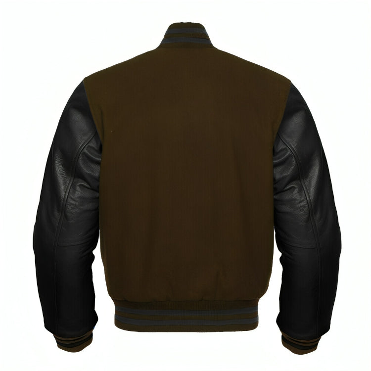 Brown Wool/Black Leather