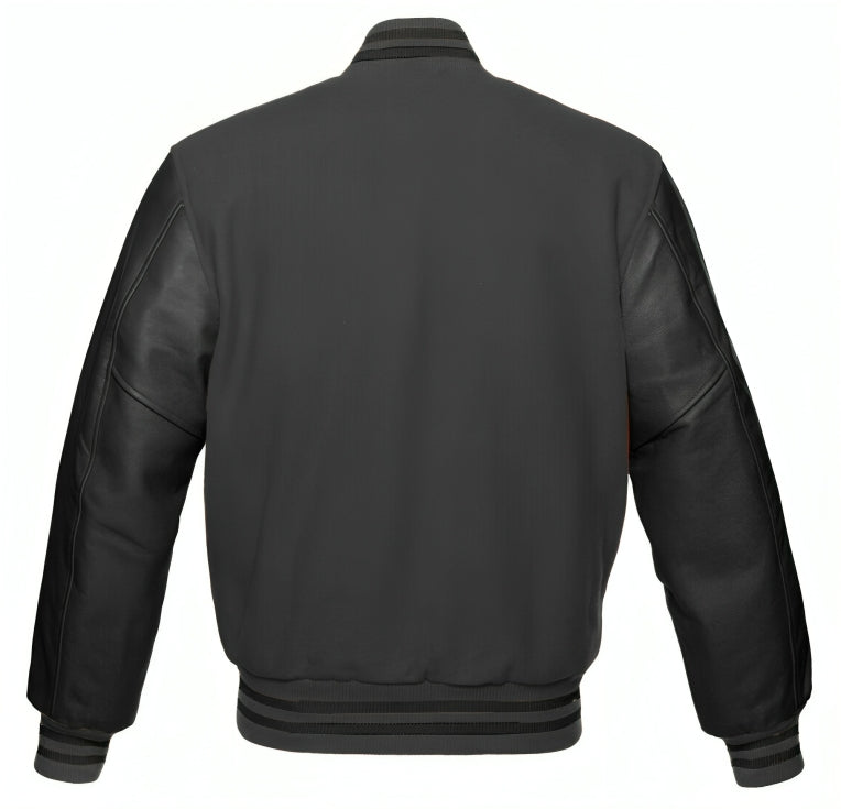 Charcoal Gray Wool/Black Leather
