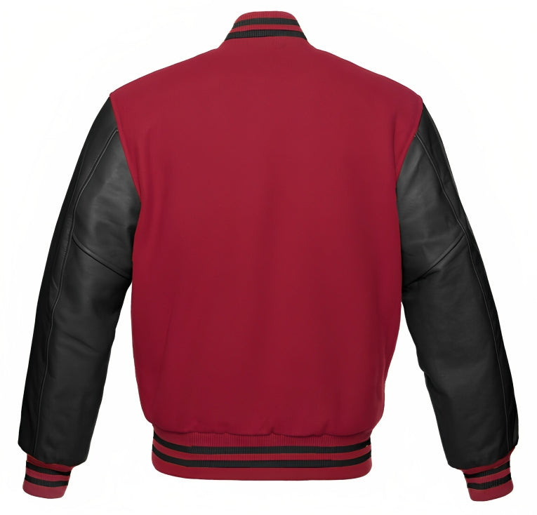 Maroon Wool/Black Leather