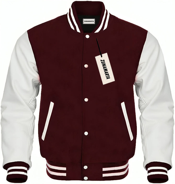 Cherry Wine Wool/White Leather