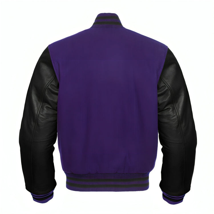 Purple Wool/Black Leather
