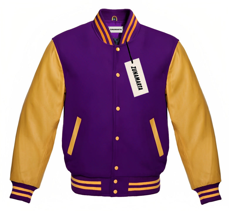 Purple Wool/Gold Leather