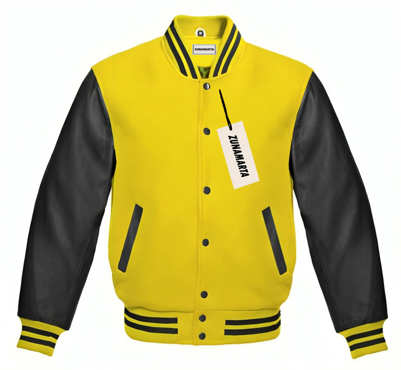Lemon Yellow Wool/Black Leather