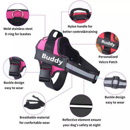 NO-PULL Dog Harness: Reflective, Breathable, and Tailored for Your Pup's Outdoor Adventures, Training-Friendly Harness Vest for Dogs of All Sizes