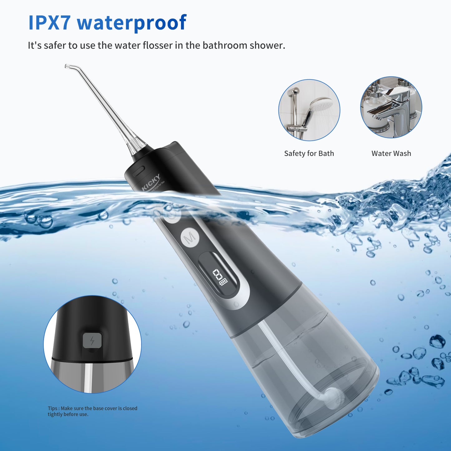 Power Water Flosser 300mL Water Tank Kicky K708Pro