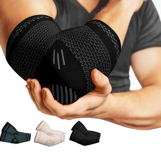 Elbow Brace support and safety, this elastic elbow brace is designed to enhance your sports performance.