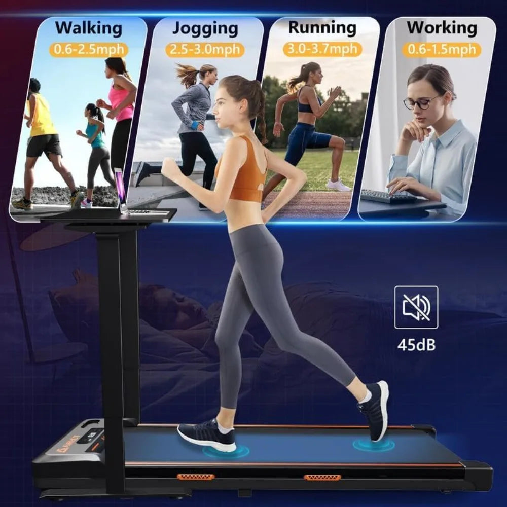 Under Desk Treadmill by frugal33.com, Walking Pad 2 in 1 for Walking and Jogging with Remote Control Lanyard