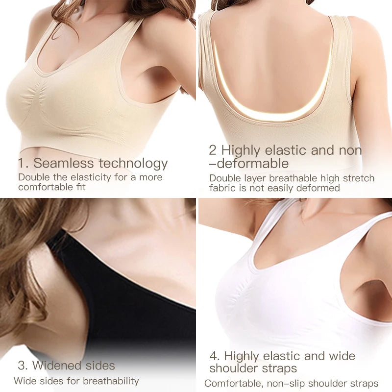 Sports Bra Ultimate Support & Style: Shockproof Sexy Yoga Bra for High-Intensity Workouts, Running, fitness