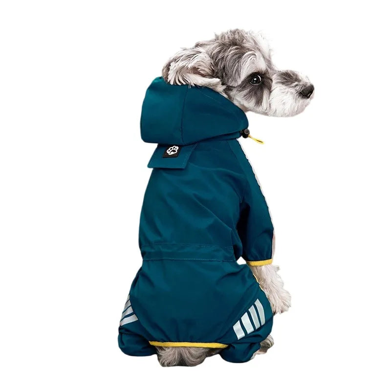 Reflective Waterproof Dog Raincoat: Premium Pet Clothing for Chihuahua, Maltese, Small to Medium Dogs - Jumpsuit Style Overalls