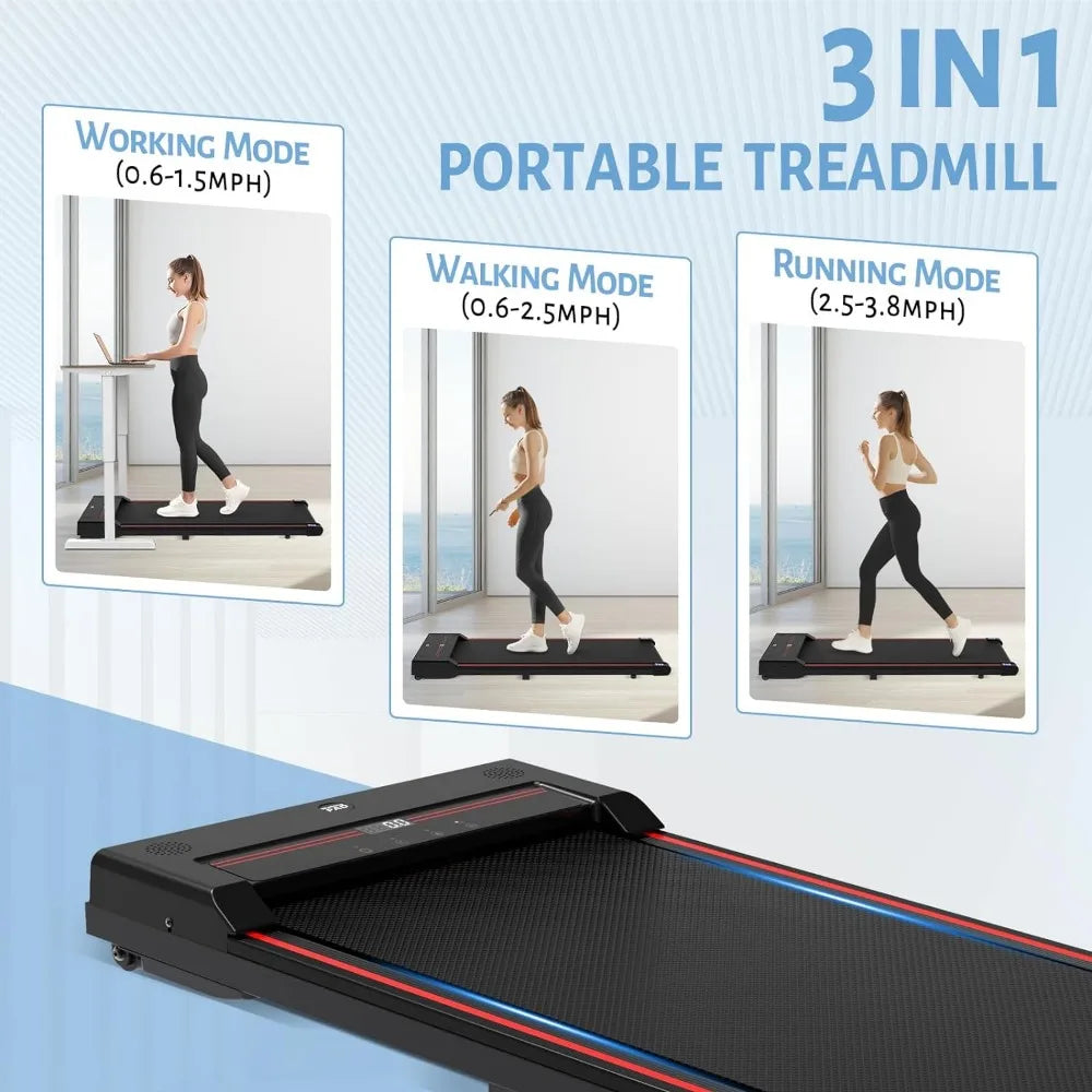 3-in-1 Portable Walking Pad | Under Desk Treadmill for Home | 320 Lbs. Capacity