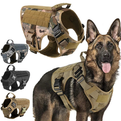 Tactical Dog Harness for German Shepherds, K9 Premium Pet Training Vest and Leash Set Suitable for Dogs of All Sizes