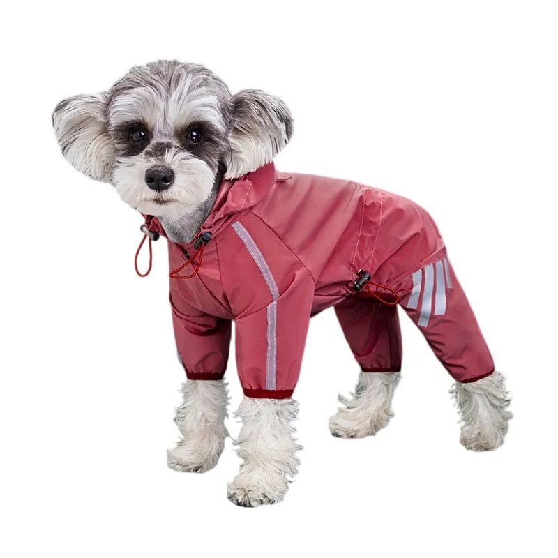 Reflective Waterproof Dog Raincoat: Premium Pet Clothing for Chihuahua, Maltese, Small to Medium Dogs - Jumpsuit Style Overalls