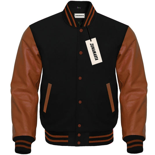 Black Wool/Brown Leather