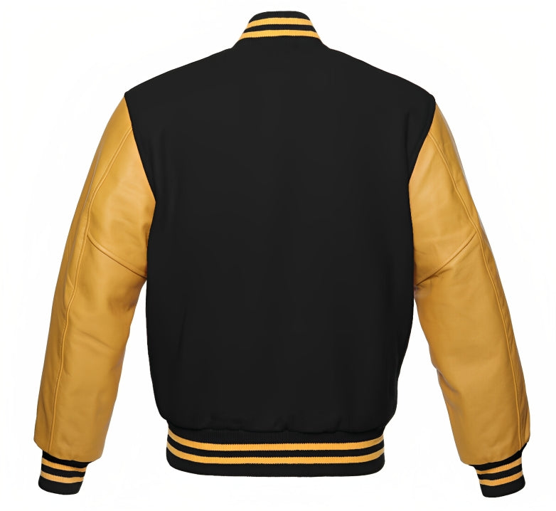 Black Wool/Gold Leather