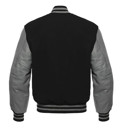 Black Wool/Gray Leather
