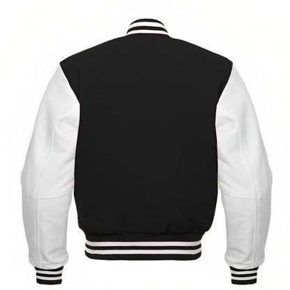 Black Wool/White Leather