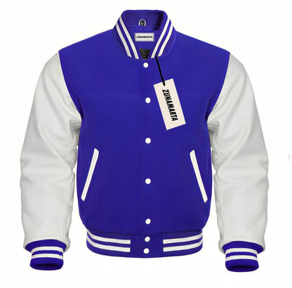 Royal Blue Wool/White Leather
