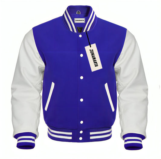 Royal Blue Wool/White Leather