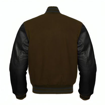 Brown Wool/Black Leather