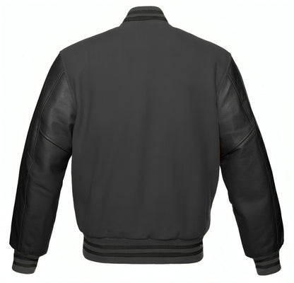 Charcoal Gray Wool/Black Leather