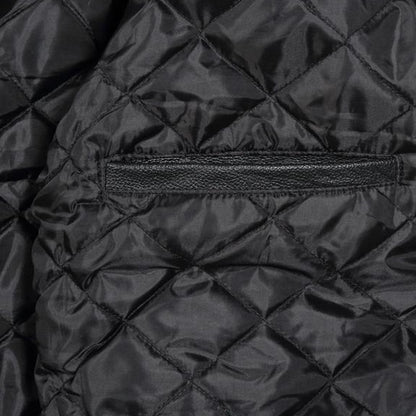 Navy Blue Wool/Black Leather