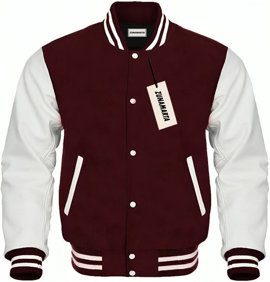 Cherry Wine Wool/White Leather