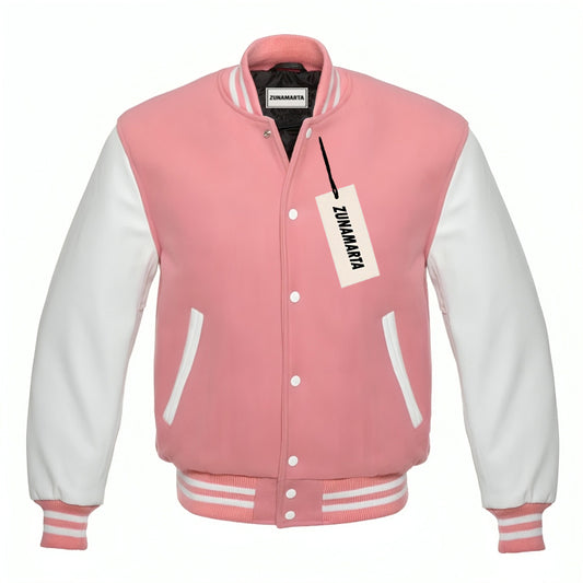 Pink Wool/White Leather
