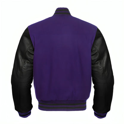 Purple Wool/Black Leather