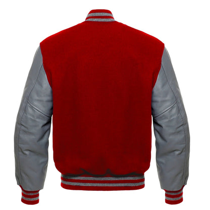 Red Wool/Gray Leather